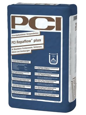 PCI Repaflow plus Vergussbeton Stahlfußplatten Stahlschienen Turbinen Vergussmörtel