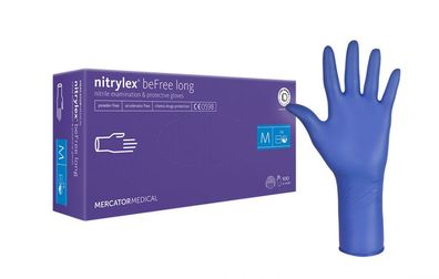 Mercator Nitrylex® beFree long - Medizinische Nitril-Handschuhe - extra lang