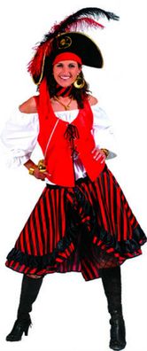Kostüm Piratin Damen Jacky Piratenkostüm Seeräuberin Gr.36-46 Karneval Fasching