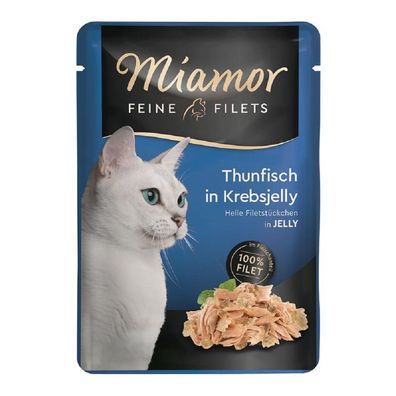 Miamor | Feine Filets Thunfisch in Krebsjelly - 24 x 100 g ? Katzennassfutter