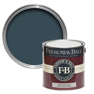 Farrow & Ball , Estate Emulsion, Matte Wandfarbe, Hague Blue / 30 , in 3 Größen