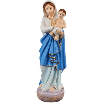 Bunte Figur heilige Madonna mit Kind 15cm