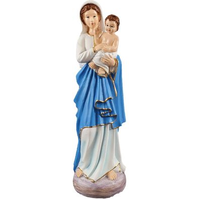 Bunte Figur heilige Madonna mit Kind 20cm