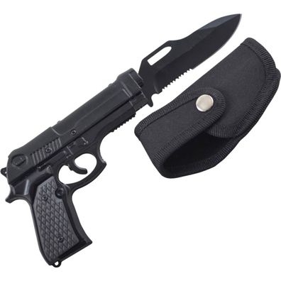 Government Colt mit Messer, schwarze Stahlklinge mit Gürteltasche