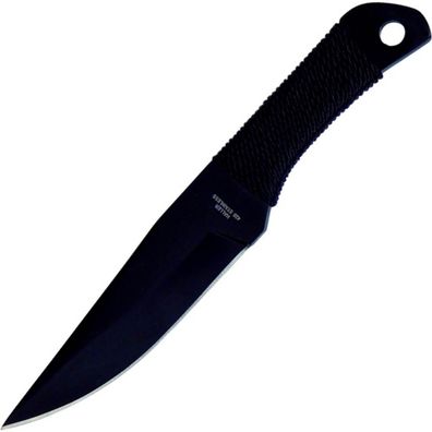 22cm Wurfmesser mit schwarzer Kordel und Scheide