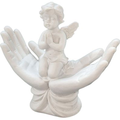 Auf zwei Händen sitzendes betendes Engelchen