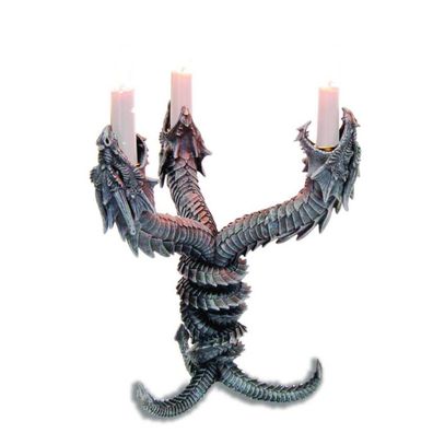 3-armiger Drachen Kerzenständer umschlingen sich
