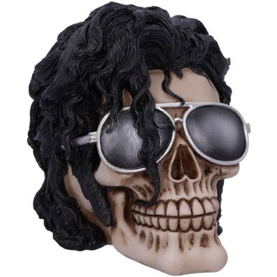 Totenkopf King of Pop mit Brille 16,5cm
