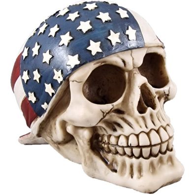 Bandana Totenkopf mit Amerika Flagge