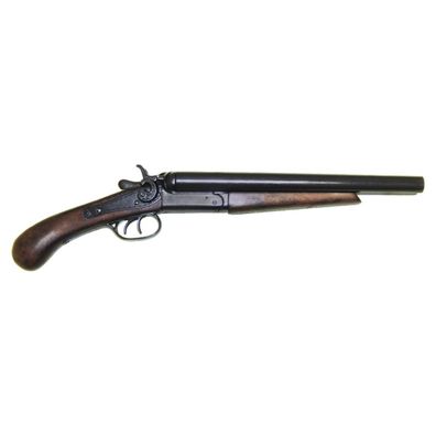 Deko Schrotgewehr-Pistole Wyatt Earps USA 1881 mit Holzschaft und klappbaren Lauf
