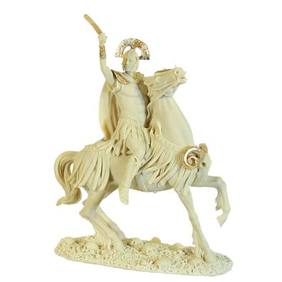 Griechischer Gott Ares auf Pferd