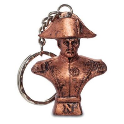 Bronzierter Schlüsselanhänger Büste Napoleon