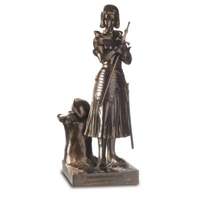 Johanna von Orleans mit Schwert bronzefarbend frei nach Marie Christine d' Orleans