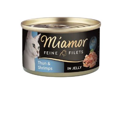 Miamor ?Feine Filets in Jelly Thunfisch & Shrimps - 24 x 100g ? Katzennassfutter