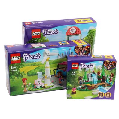 Lego Friends Tierklinik Olivias Elektroauto Wasserfall im Wald 3 in 1 Bundle Set