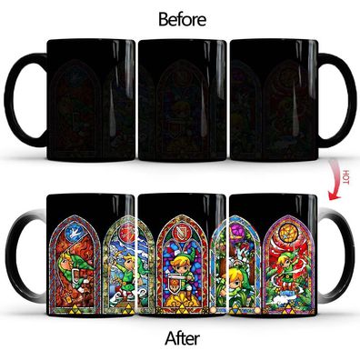 Spiel The Legend of Zelda Thermoeffekt Tasse Ceramic Kaffee Tee Milch Becher