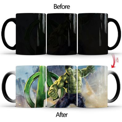 The Avengers Thema02 Thermoeffekt Tasse Ceramic Kaffee Tee Milch Becher