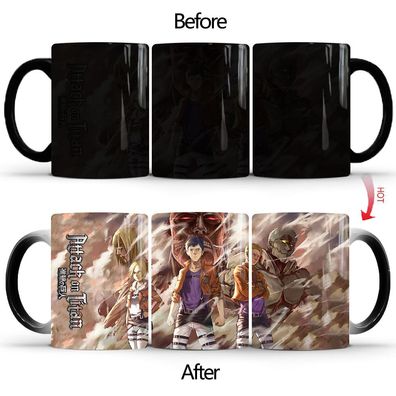 Anime Attack on Titan Thermoeffekt Tasse Ceramic Kaffee Tee Milch Becher