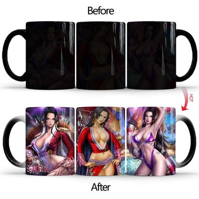 One Piece Boa Hancock Thermoeffekt Tasse Ceramic Kaffee Tee Milch Becher