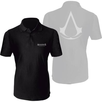 Assassin's Creed - Polo Shirt - Crest Logo - schwarz Gr. M