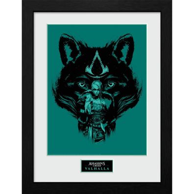 Assassin's Creed Valhalla - Poster im Rahmen - Wolf - Collector Print 40x30cm