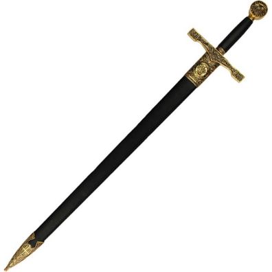 Deko Excaliburschwert mit Stahlklinge, goldfarben