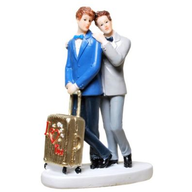 Männer Flitterwochen - Paar mit Koffer