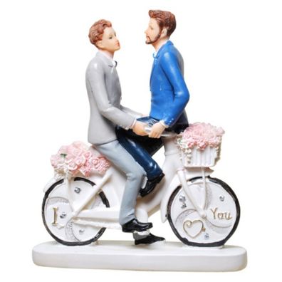 Männer Hochzeit - Paar auf Fahrrad