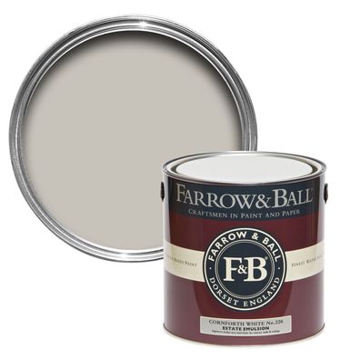 Farrow & Ball , Estate Emulsion, Matte Wandfarbe, Cornforth White / 228, in 3 Größen