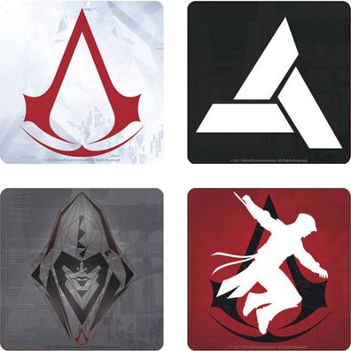 Assassin's Creed - 4er Set Untersetzer - verschiedene Abbildungen