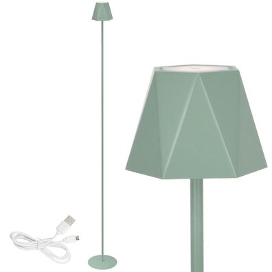 Stehlampe LED Akku USB kabellos Indoor Outdoor grün Dimmer modern skandi style