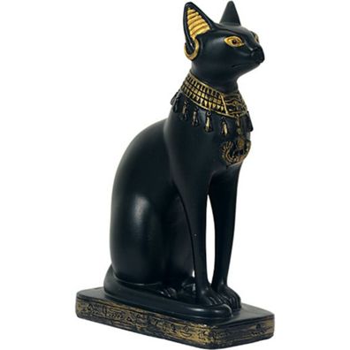 Hockende ägyptische Katzen Göttin Bastet 13,5cm