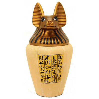 Kanopenkrug ägyptischer Gott Duamutef, auch als Tierurne verwendbar