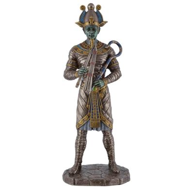 Bronze colorierte Figur Osiris - ägyptischer Gott der Unterwelt