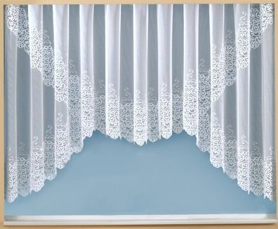 Fertiggardine Fensterstore Kuvertstore ca.145 * 600cm Kurzgardine Blumenfenster
