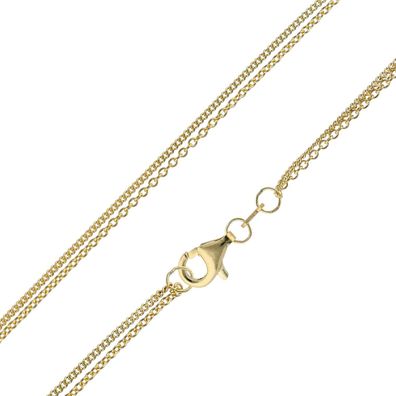 trendor Schmuck Damen-Halskette für Anhänger 925 Silber Vergoldet Zweireihig 15492