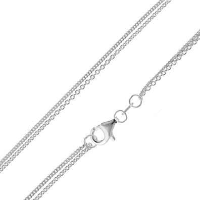 trendor Schmuck Damen-Halskette für Anhänger Silber 925 Zweireihige Collierkette 154