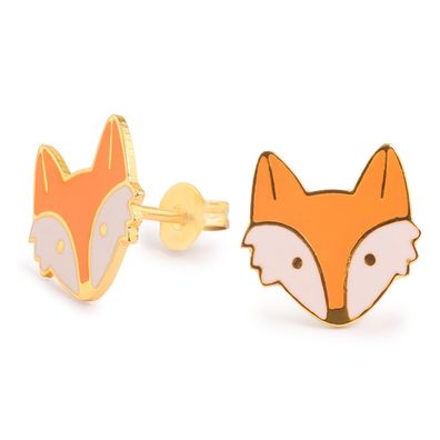 Fuchs Ohrringe vergoldet
