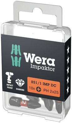 851/1 IMP DC PH DIY Impaktor PH Bits, PH 1 x 25 mm, 10-teilig