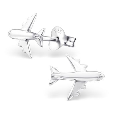 Flugzeug Ohrringe aus 925 Silber