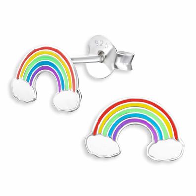 Regenbogen Ohrringe aus 925 Silber