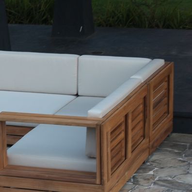 Eckteil Outdoor Gartensofa Korsika aus Teak