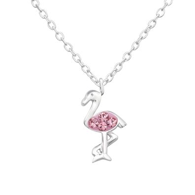Flamingo Halskette aus 925 Silber