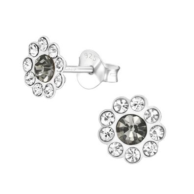 Blumen Ohrringe aus 925 Silber