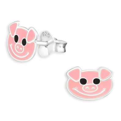 Schweinchen Kinder Ohrringe aus 925 Silber