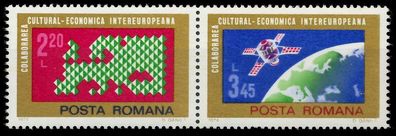 Rumänien 1974 Nr 3189-3190 postfrisch WAAGR PAAR S21C032