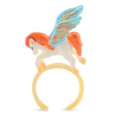 Pferd Pegasus Ring vergoldet