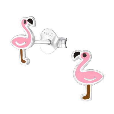 Flamingo Ohrringe aus 925 Silber