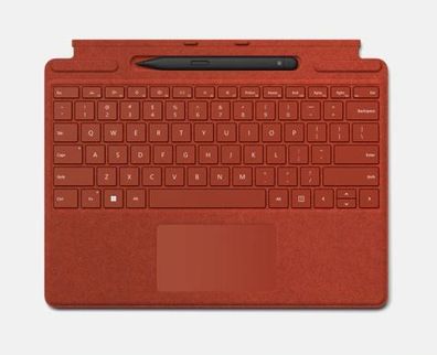 MS Surface Zubehör Pro 8 Type Cover Signature * poppy red* Slim Pen 2