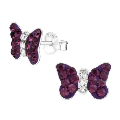 Schmetterling Ohrringe aus 925 Silber
